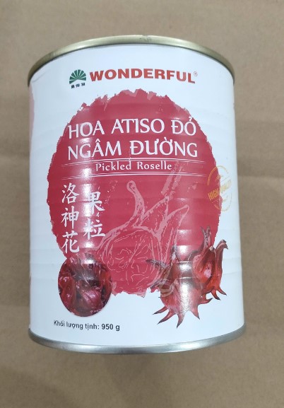 Hoa Atiso Đỏ Ngâm Đường Wonderful 950g